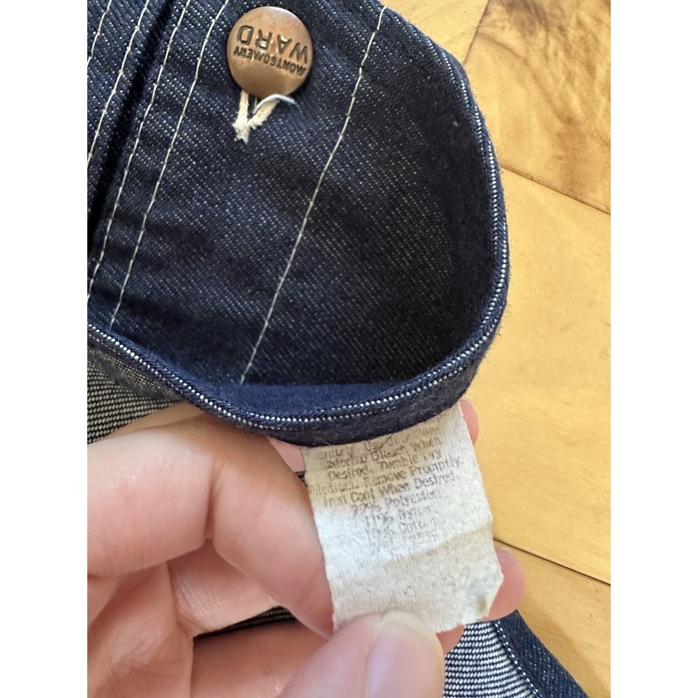 VTG Montgomery Ward Bib Overalls Sanforized Denim Mens 42x32 Union Made In USA - Picture 5 of 10